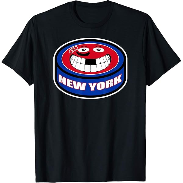 Amazon.com: Hockey New York City Funny Puck Smile Face